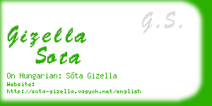 gizella sota business card